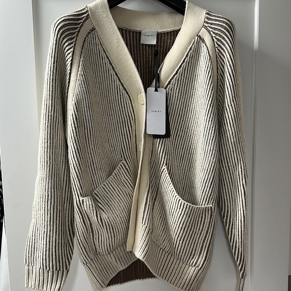 Varley Cream and Black Women's Sweater